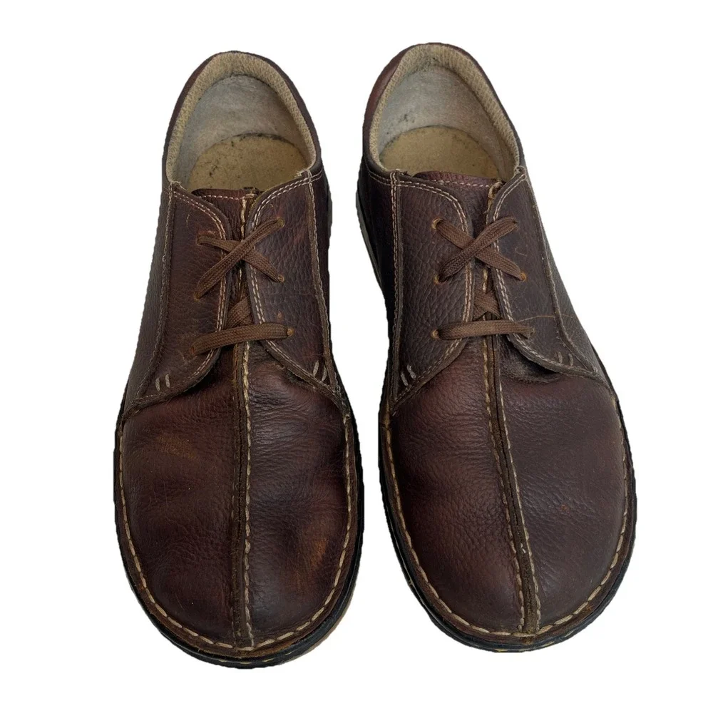 Dr Doc Martens Ripley Brown Leather Split Toe Oxford Shoes M 10 / W 11  11232